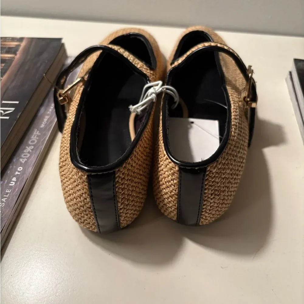 H&M Raffia Braided Ballet Flats NWT - Picture 7 of 8